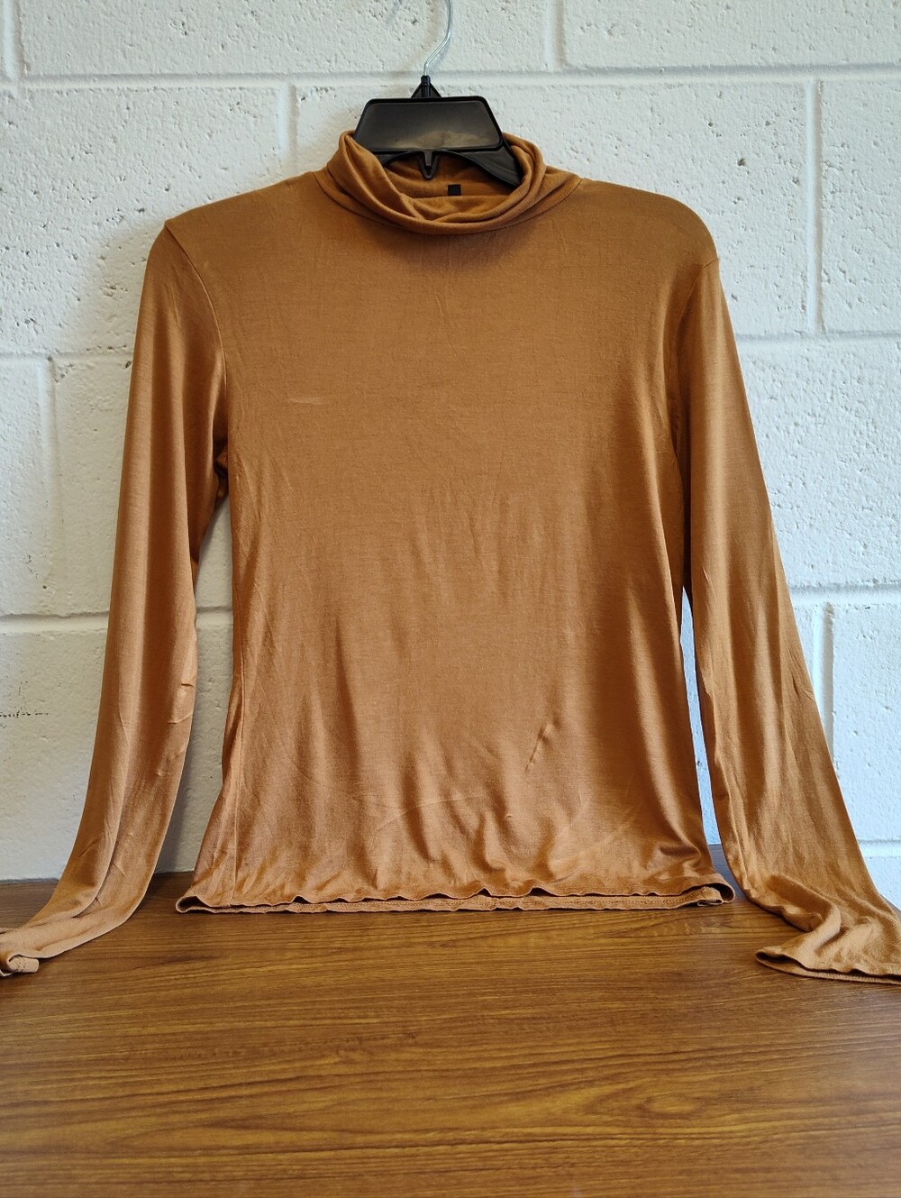 Fashion Nova Mustard Mock Neck Top